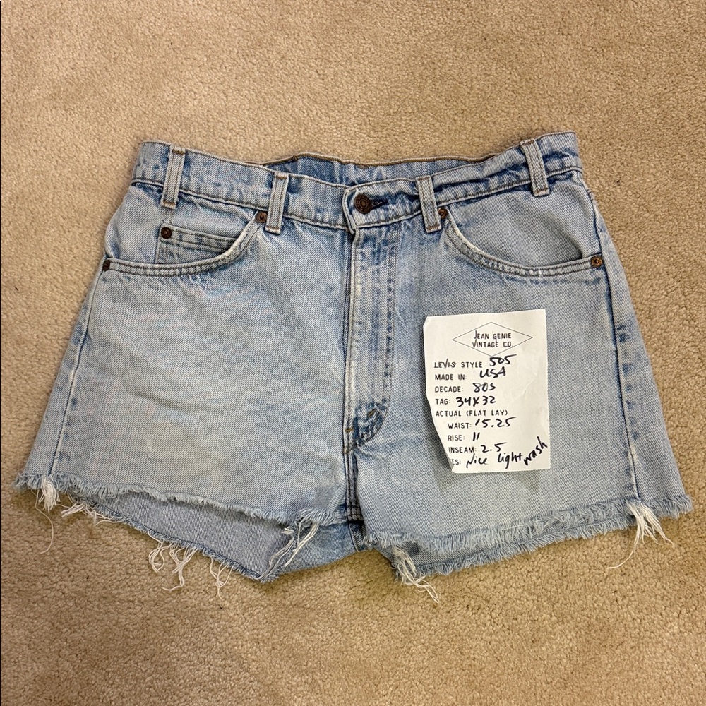 Levi's vintage 80s Light Blue Jean Shorts
